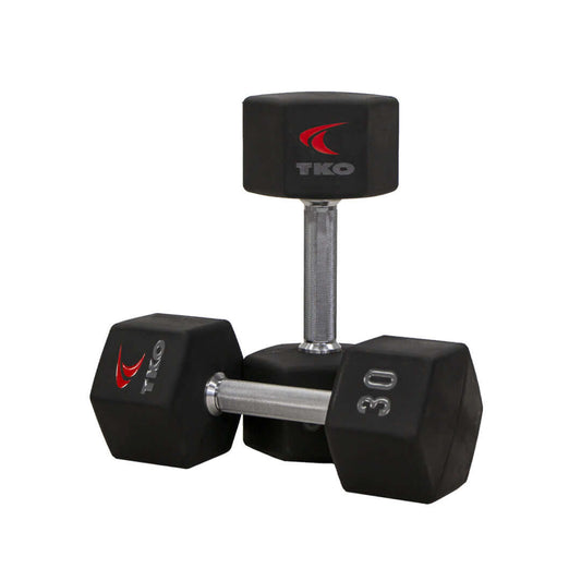 TKO Urethane Hex Tri-Grip Dumbbell Set (5-100 lb)