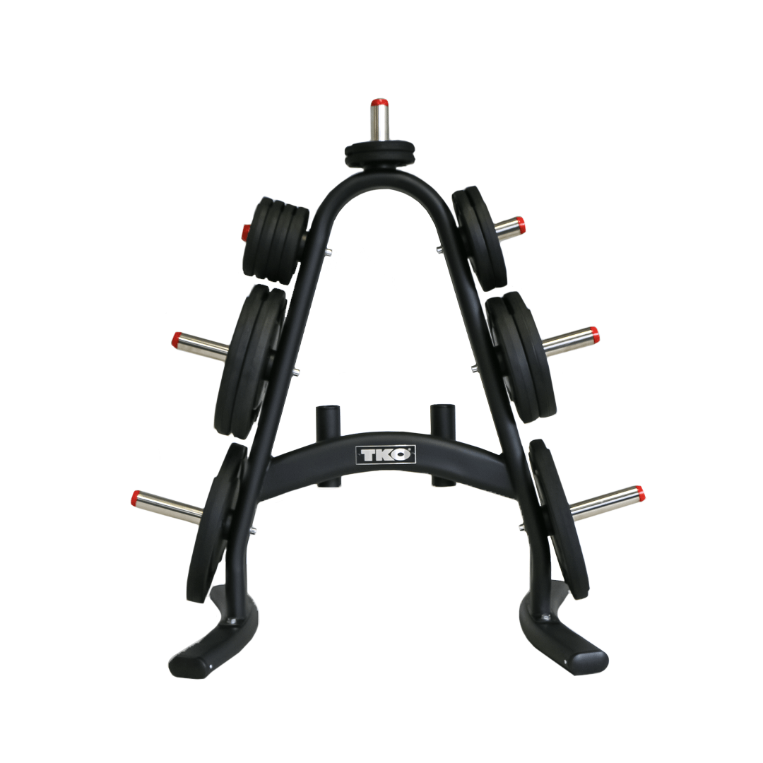 TKO Olympic Weight Plate Tree w/ Bar Holders