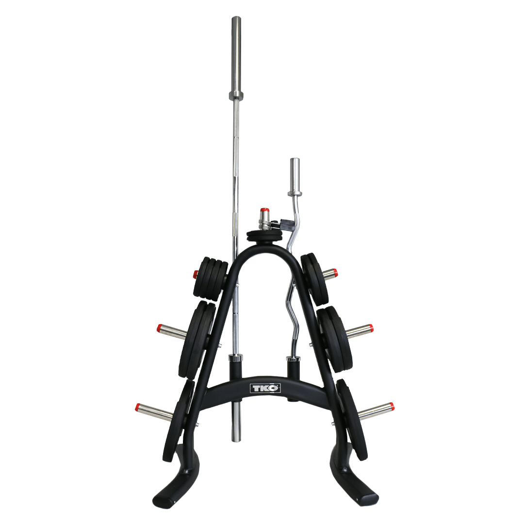 TKO Olympic Weight Plate Tree w/ Bar Holders