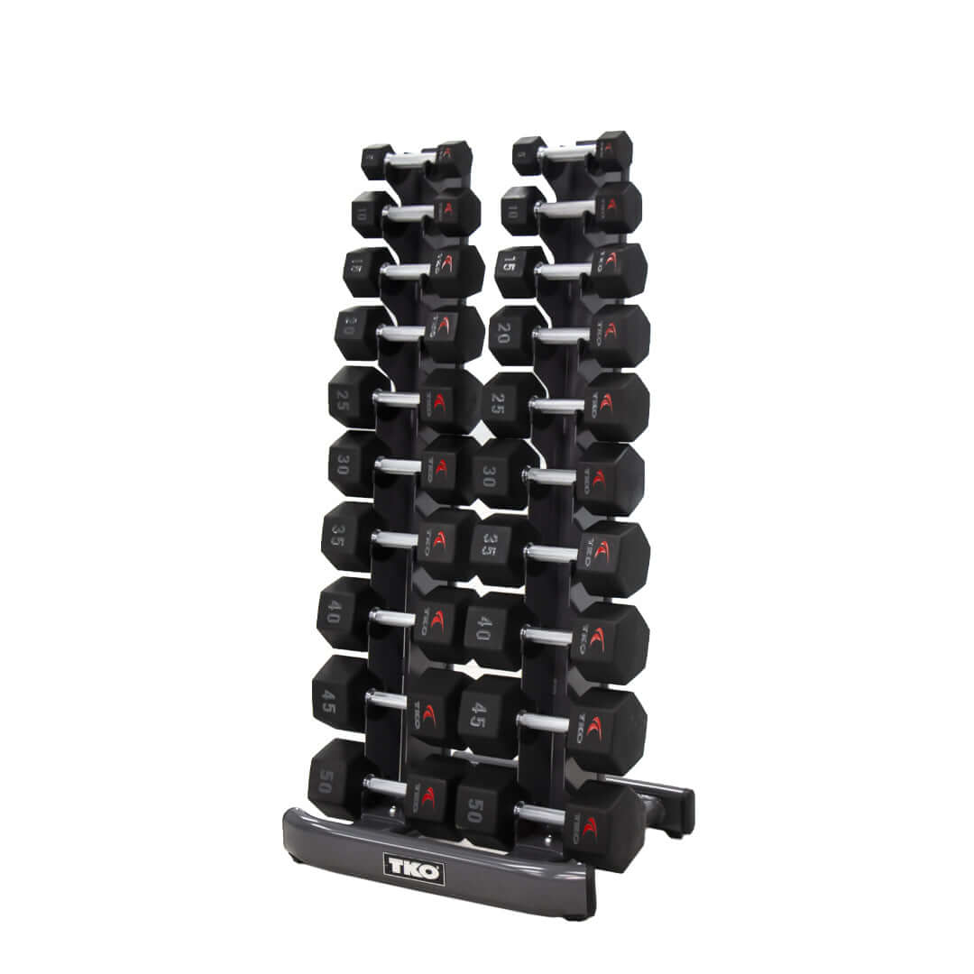 TKO 10-Pair Vertical Dumbbell Rack