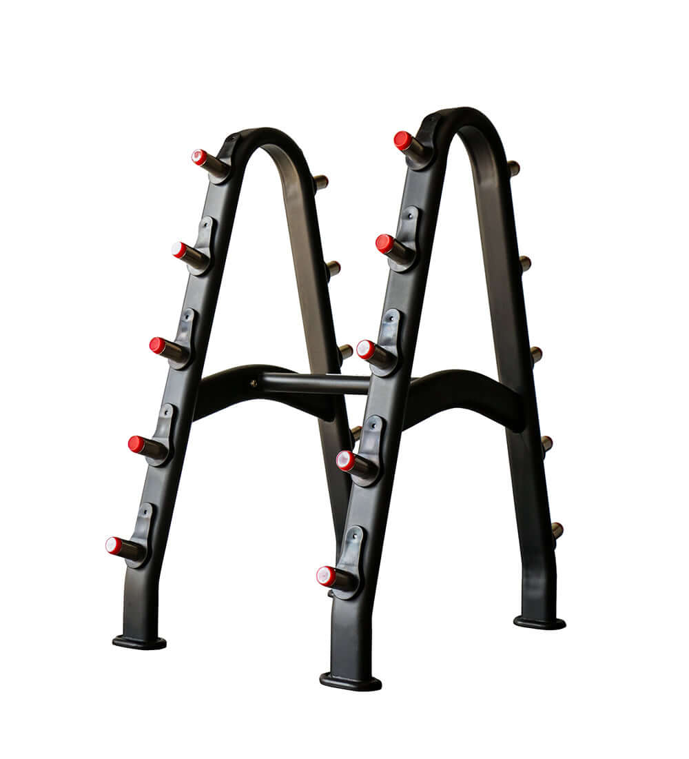 TKO Rubber Curl Barbell Set w/ 10-Bar Rack (20-110 lb)