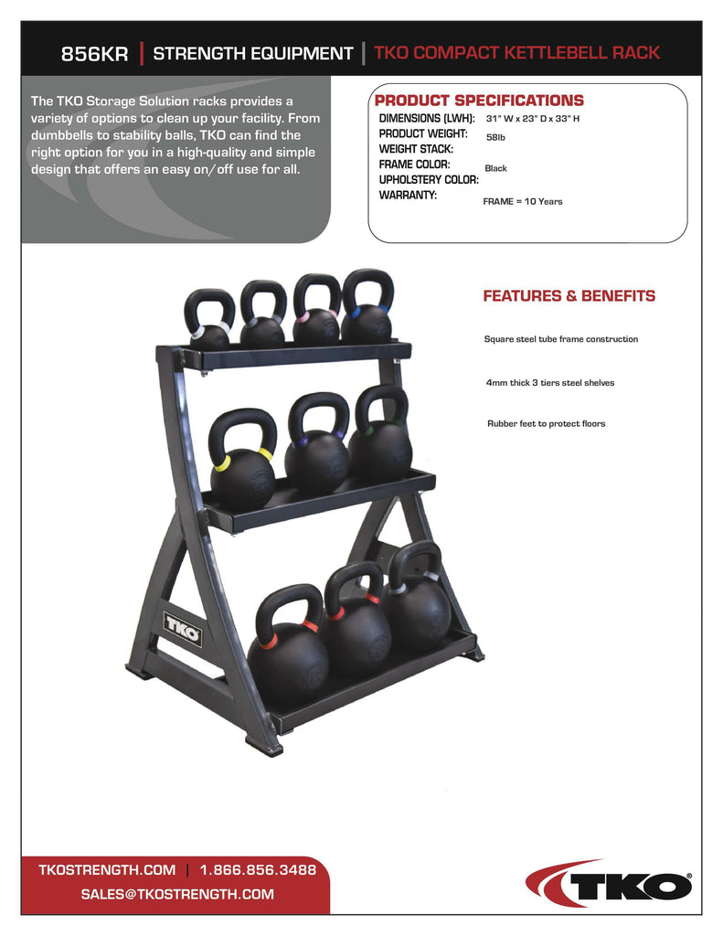 TKO 3-Tier Kettlebell Rack